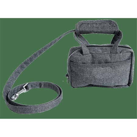 Petpurifiers Posh Walk Purse Dog Leash, Accessory Holder & Waste Bag Dispenser, Grey - One Size PE2640428